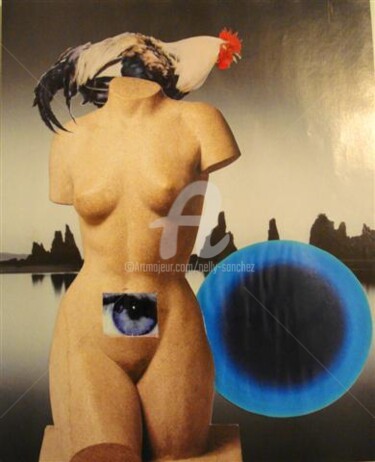 Collages getiteld "Féminité" door Nelly Sanchez, Origineel Kunstwerk