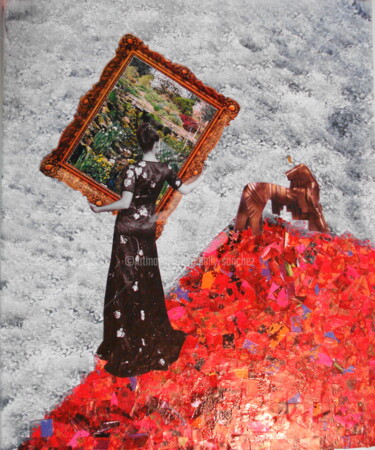 Collages titled "Off the garden" by Nelly Sanchez, Original Artwork, Other