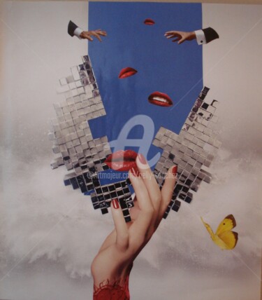 Collages intitolato "Sans titre" da Nelly Sanchez, Opera d'arte originale