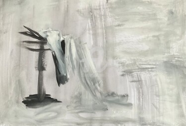 Painting titled "Tissu sur la table" by Nelly Coudoux, Original Artwork, Acrylic