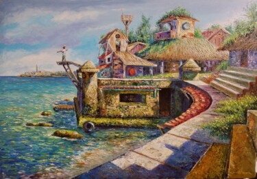 Painting titled "El mirador" by Nelson Labrada, Original Artwork, Oil