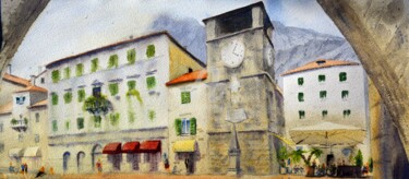 Pintura intitulada "Souvenir From Kotor…" por Nenad Kojić, Obras de arte originais, Aquarela