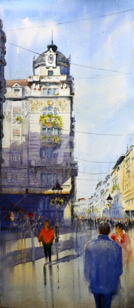 Painting titled "Before Ex Russian T…" by Nenad Kojić, Original Artwork, Watercolor