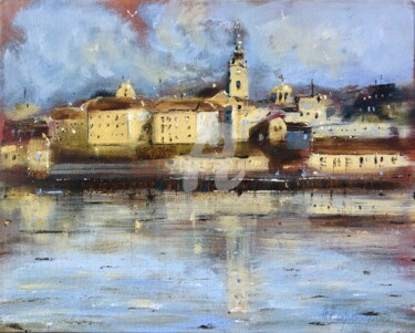 Schilderij getiteld "Sunny old Belgrade…" door Nenad Kojić, Origineel Kunstwerk, Acryl