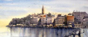 Painting titled "Rovinj Istra Hrvats…" by Nenad Kojić, Original Artwork, Watercolor