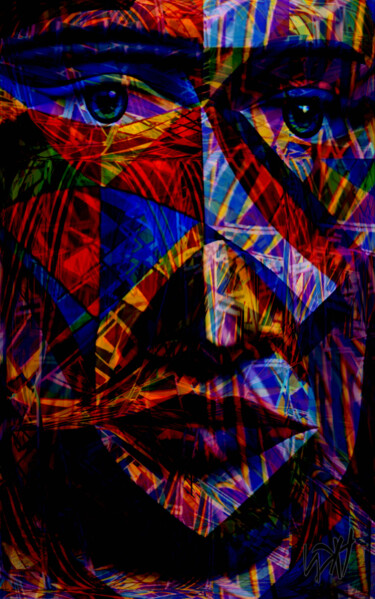 Картина под названием "Vision Sombre" - Neo Kinetic Artis, Подлинное произведение искусства, Масло Установлен на Деревянная…