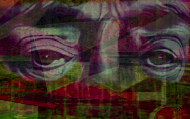 Schilderij getiteld "Regard de sage" door Neo Kinetic Artis, Origineel Kunstwerk, Olie