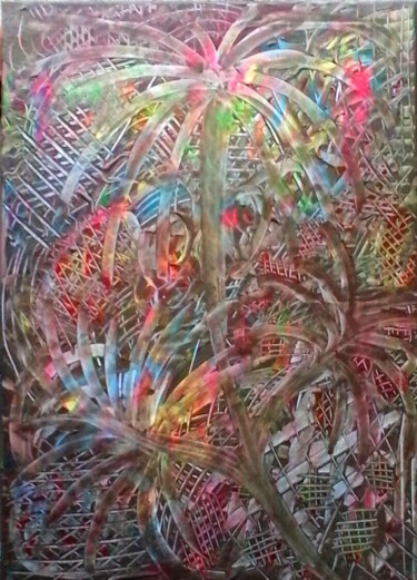 Peinture intitulée "Prison végétal" par Nephidell, Œuvre d'art originale, Acrylique