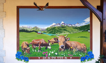 Malerei mit dem Titel "Col du Pré - Partic…" von Nessé, Original-Kunstwerk, Acryl