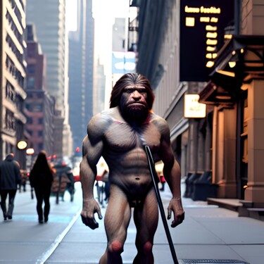 Digital Arts titled "Neanderthal 14" by Nevio Massaro, Original Artwork, AI generated image