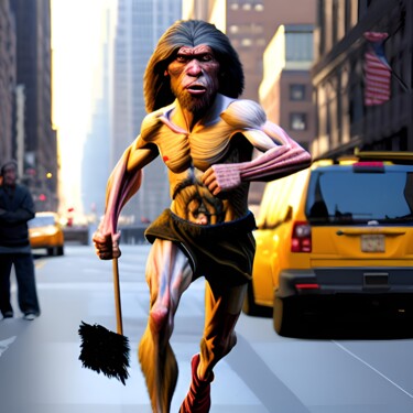 Digital Arts titled "Neanderthal 16" by Nevio Massaro, Original Artwork, AI generated image