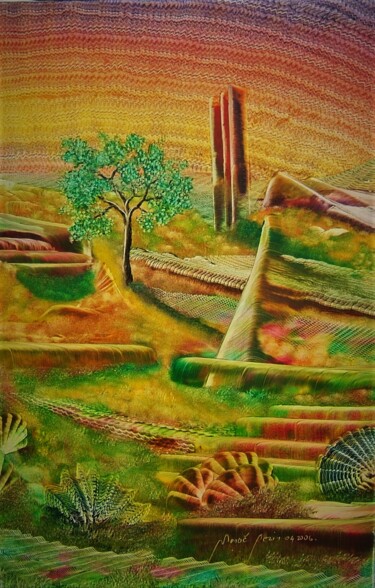 Painting titled ""Tenerezza"" by Nezir Sarac, Original Artwork, Oil Mounted on Wood Stretcher frame
