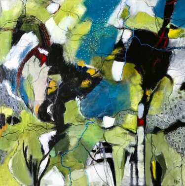 Pittura intitolato "Retour des oiseaux…" da Nadine Falguieres (NADI), Opera d'arte originale, Acrilico