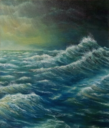 Pintura intitulada "Storm" por Dmitry Bychkov, Obras de arte originais, Óleo