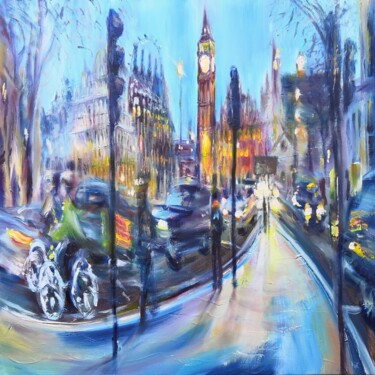 Painting titled "Parliament Square,…" by Nick Pike, Original Artwork, Oil
