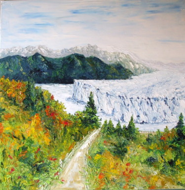 Painting titled "LE PERITO MORENO" by Nicodi, Original Artwork, Oil