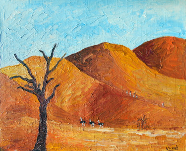 Schilderij getiteld "DUNES DE SOSSUSVLEI" door Nicodi, Origineel Kunstwerk, Acryl