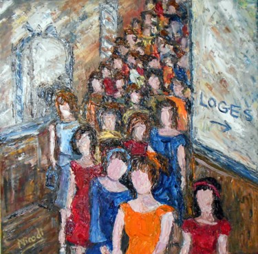Peinture intitulée "LES GROUPIES" par Nicodi, Œuvre d'art originale, Huile