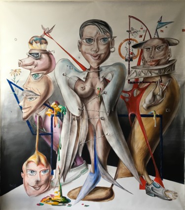 Peinture intitulée "Democracy in love" par Nicolai Panayotov, Œuvre d'art originale, Acrylique