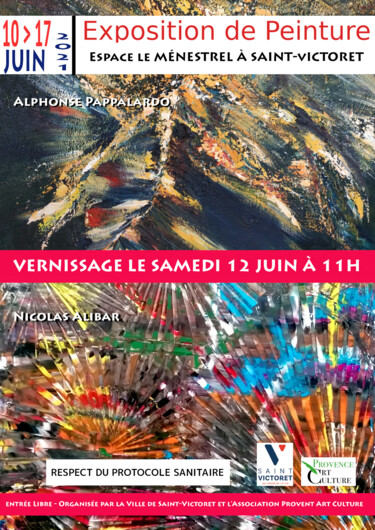 Pintura intitulada "Exposition 2021" por Nicolas Alibar, Obras de arte originais, Foto Montagem