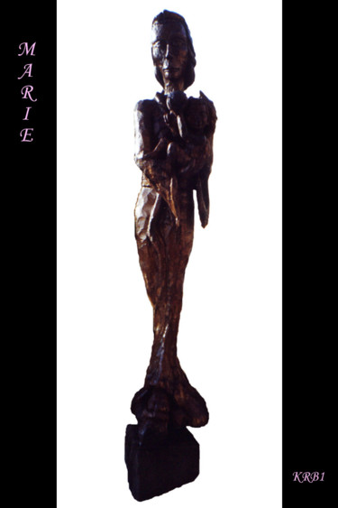 雕塑 标题为“Marie l'Africaine” 由Nicolas Bouriot (KRB1), 原创艺术品, 木