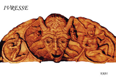 Sculpture titled "Ivresse" by Nicolas Bouriot (KRB1), Original Artwork, Wood