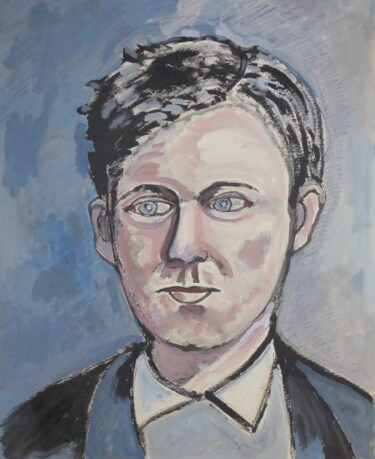 Malerei mit dem Titel "Arthur Rimbaud" von Nicolas Cavuoto, Original-Kunstwerk, Öl