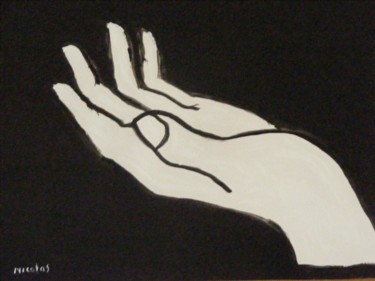 Peinture intitulée "Main tendue" par Nicolas Cavuoto, Œuvre d'art originale, Acrylique