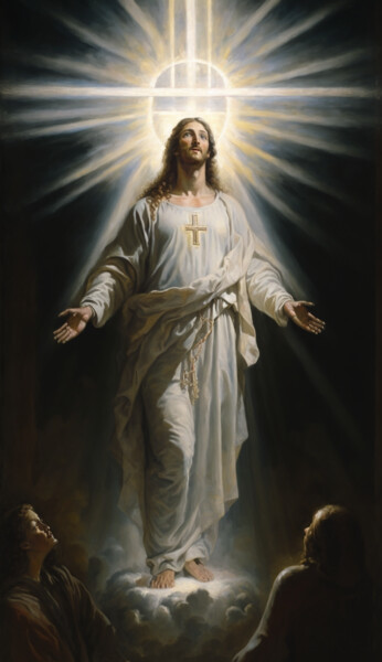 Artes digitais intitulada "Jesus My Lord" por Nicolas Chammat, Obras de arte originais, Imagem gerada por IA