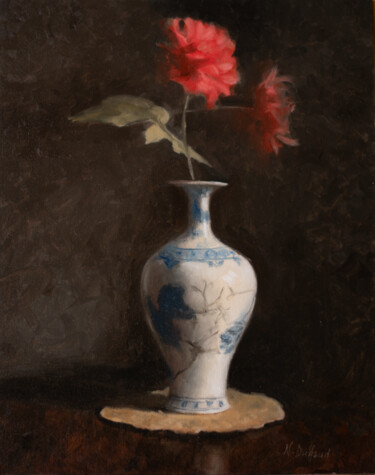 Painting titled "Vase ancien" by Nicolas Duffaud, Original Artwork, Oil