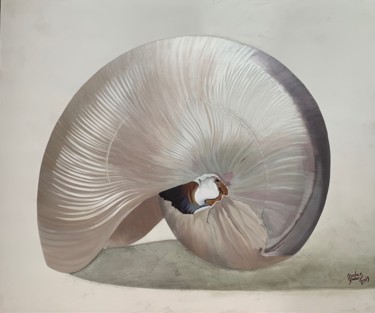 Painting titled "Nautilus 2" by Nicolas Gheur, Original Artwork, Acrylic