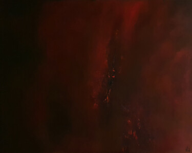 Painting titled "FAHRENHEIT" by Nicolas Ruelle, Original Artwork, Acrylic Mounted on Wood Stretcher frame