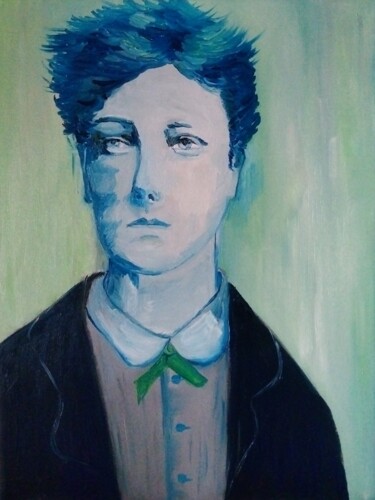 Peinture intitulée "Arthur Rimbaud - Cé…" par Nicole Bachelard, Œuvre d'art originale, Huile Monté sur Châssis en bois