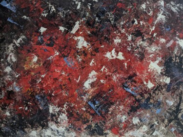 绘画 标题为“Deep red abstractio…” 由Nicole Caron, 原创艺术品, 油