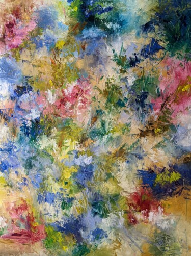 Pittura intitolato "Deep soul garden" da Nicole Caron, Opera d'arte originale, Olio