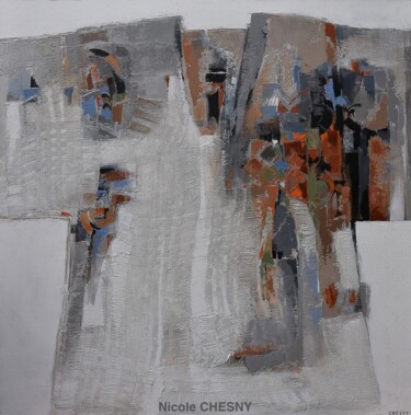 Painting titled "Kimono Chifu" by Nicole Chesny, Original Artwork, Acrylic Mounted on Wood Stretcher frame