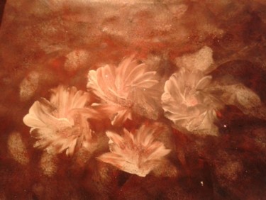 Peinture intitulée "Bouquet de fleur su…" par Nicole De Pauw, Œuvre d'art originale, Huile