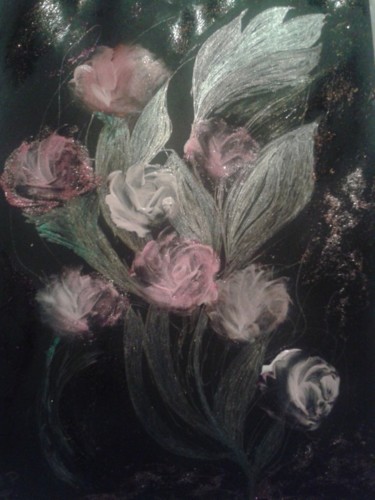 Malerei mit dem Titel "Un bouquet de fleur" von Nicole De Pauw, Original-Kunstwerk, Acryl