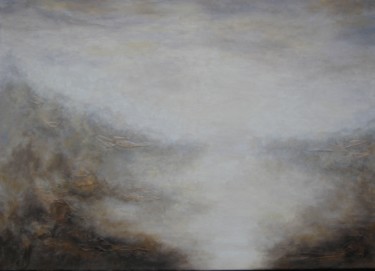 Painting titled "Norvège: Sognefjord…" by Nicole Serres, Original Artwork, Oil