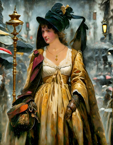 Arte digital titulada "Promenade après la…" por Nictsi Khamira, Obra de arte original, Pintura Digital