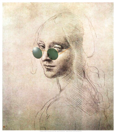 Digital Arts με τίτλο "Sunglasses" από Nieves Parrilla Merino, Αυθεντικά έργα τέχνης, Ψηφιακό Κολάζ