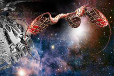 Digital Arts titled "Space Dragon" by Nigami, Original Artwork, Manipulated Photography