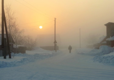 Photographie intitulée "В крещенские морозы" par Nikolai Matiushenkov, Œuvre d'art originale