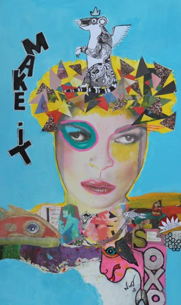 Collages intitolato "MAKE IT" da Nikv, Opera d'arte originale