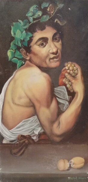 Schilderij getiteld "Bacchino malato" door Nik, Origineel Kunstwerk, Acryl