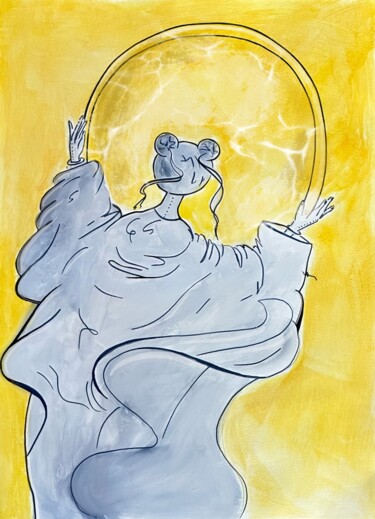 Tekening getiteld "Sphere of Energy" door Nika Artique, Origineel Kunstwerk, Acryl