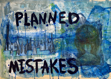 Ζωγραφική με τίτλο "Planned mistakes" από Elena Nikolskaya (Nikaleona), Αυθεντικά έργα τέχνης, Ακρυλικό Τοποθετήθηκε στο Ξύλ…