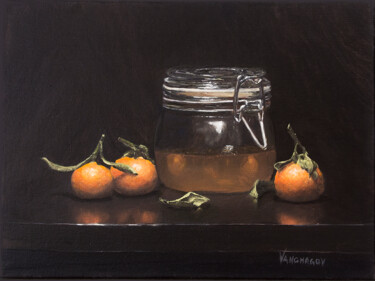 Schilderij getiteld "Honey and clementin…" door Nikita Van Chagov, Origineel Kunstwerk, Olie