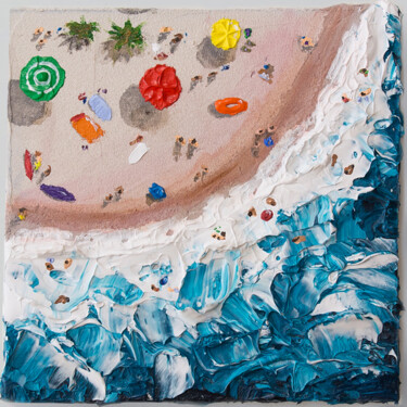 "Aerial Beach People…" başlıklı Tablo Nikita Van Chagov tarafından, Orijinal sanat, Akrilik