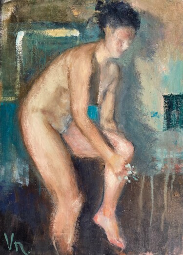 "In the shower" başlıklı Tablo Nikita Voloshin tarafından, Orijinal sanat, Petrol